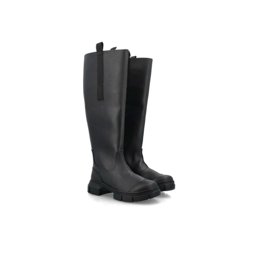 Ganni - Black Knee-High Women's Boots
